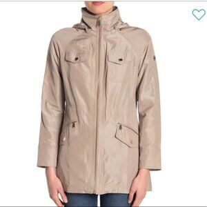 Michael Kors Missy Drawstring Waist Hooded Anorak Water-Resistant sz Small